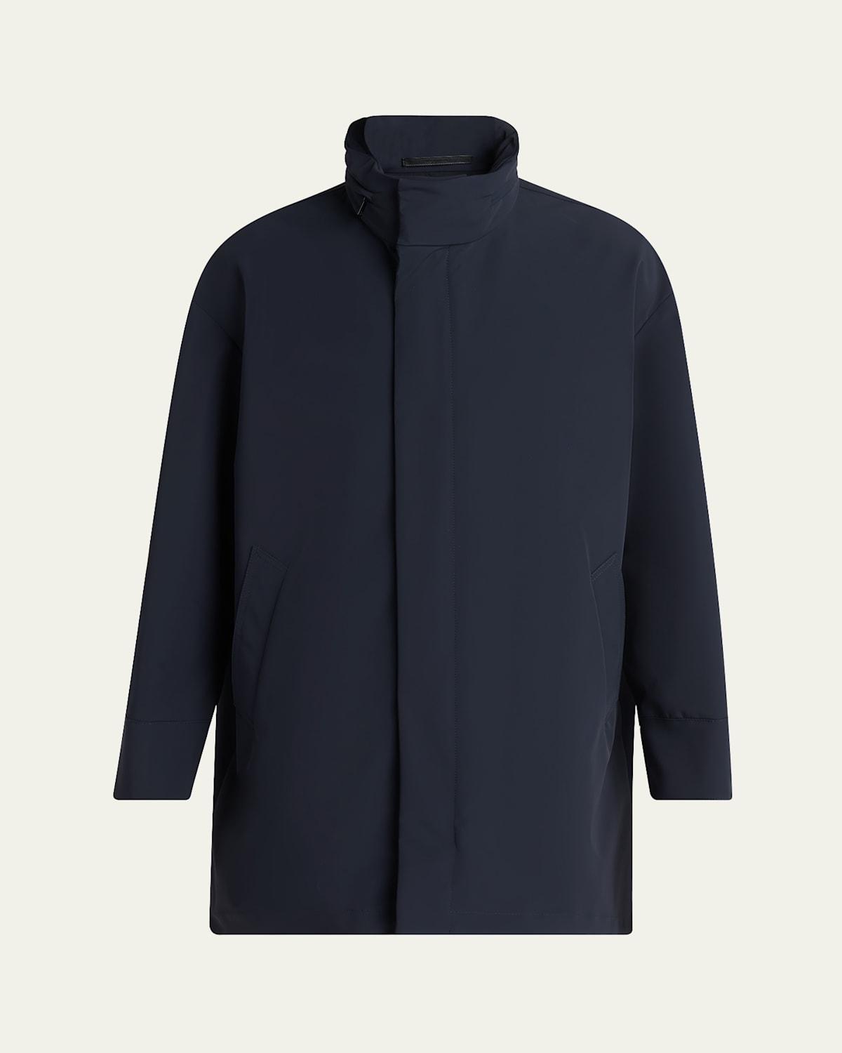 Men's Nylon Stretch Caban Coat Product Image