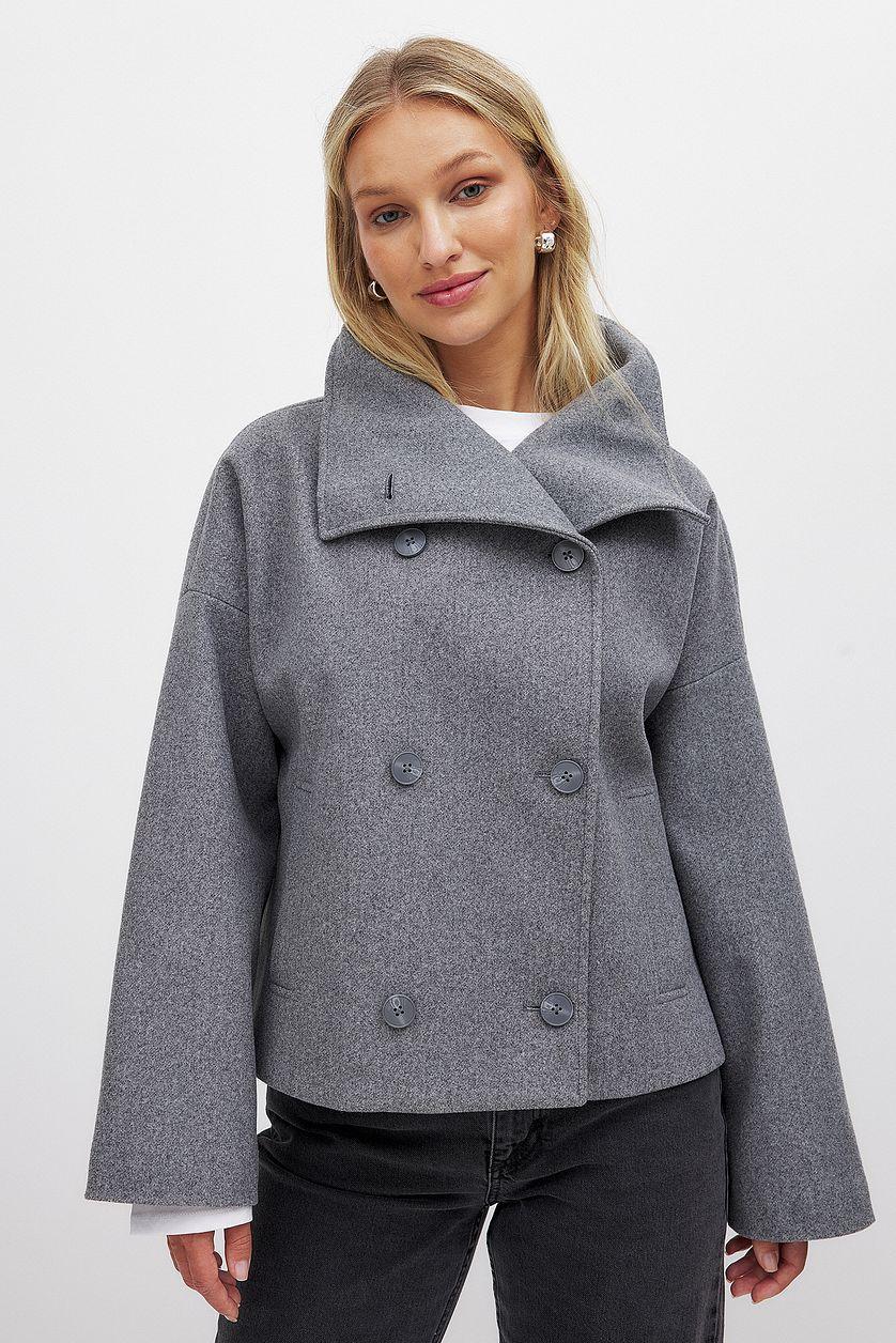 Double Breasted Short Coat Product Image