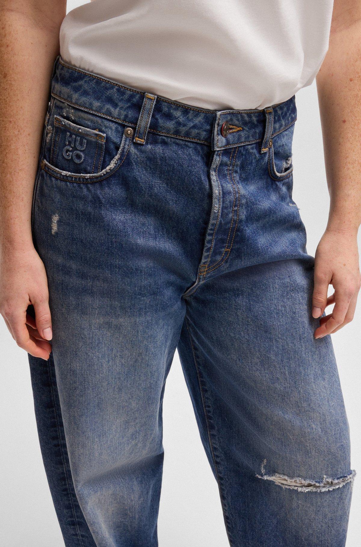 Tapered-fit jeans with barrel leg Product Image