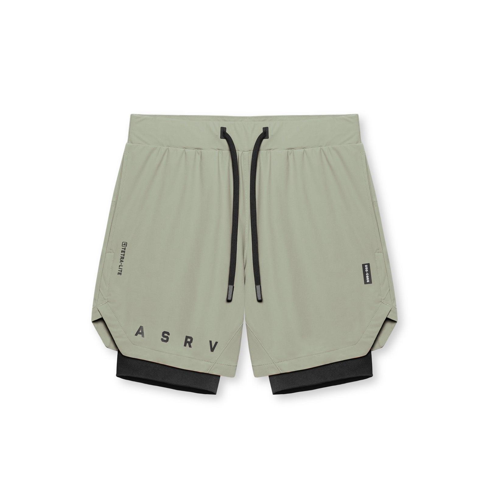 0866. Tetra-Lite® 7" Liner Short - Sage "ASRV"/Black Male Product Image
