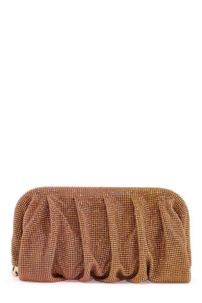 BENEDETTA BRUZZICHES Venus La Grande Embellished Clutch Bag In Gold Product Image