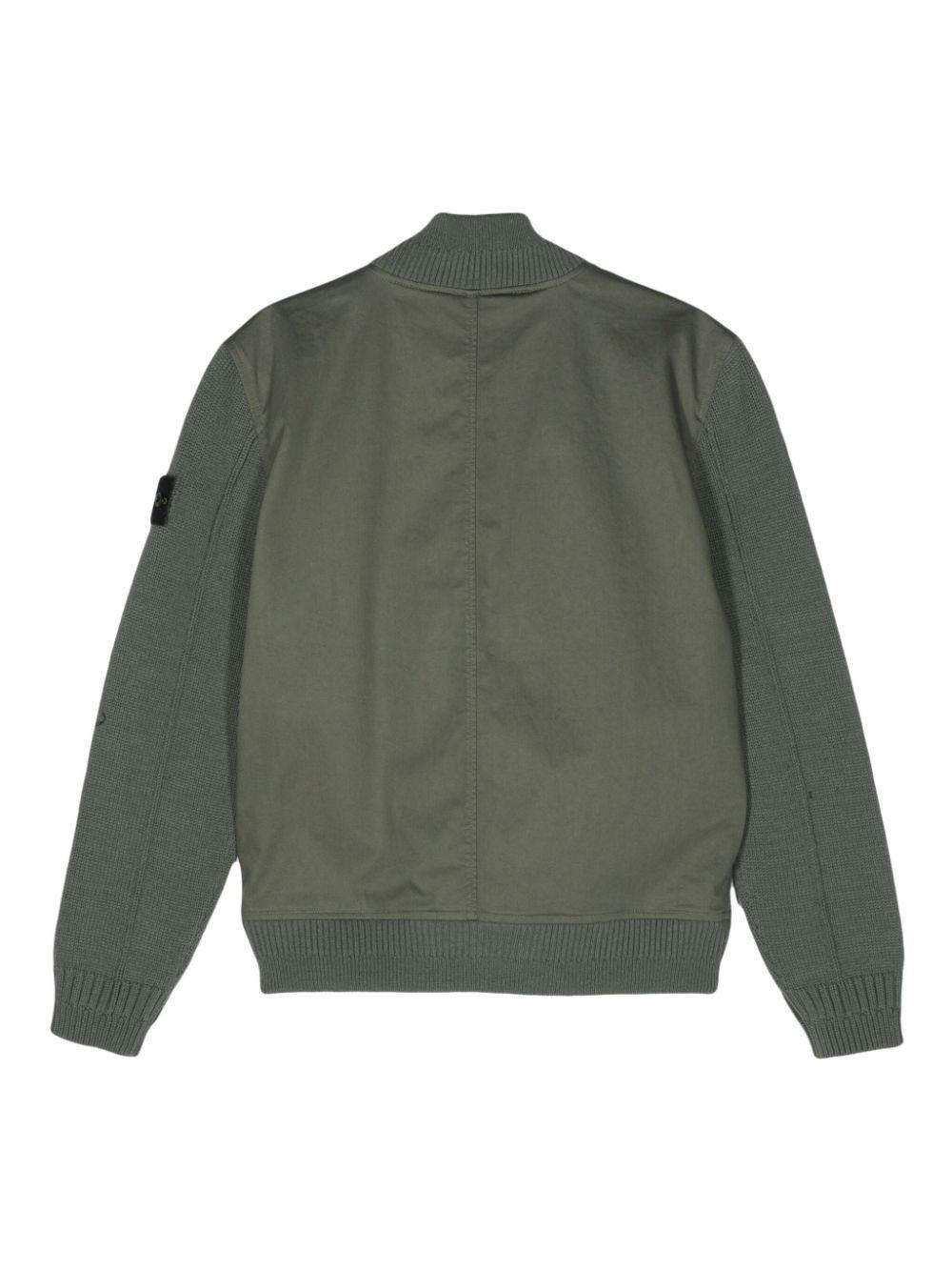 STONE ISLAND Compass-badge Garment-dyed Jacket In Green Product Image