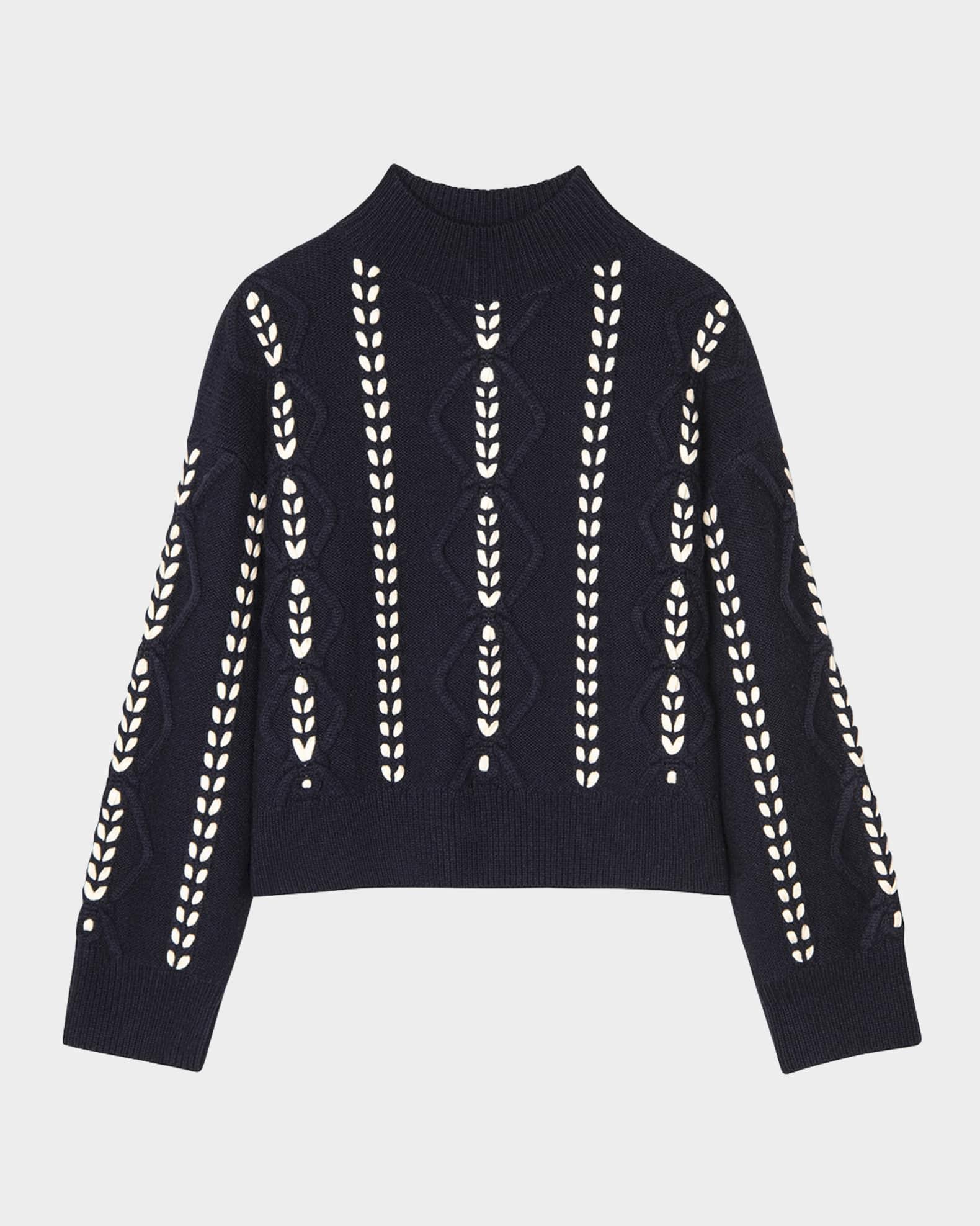 Tori Ribbed Wool-Blend Sweater Product Image