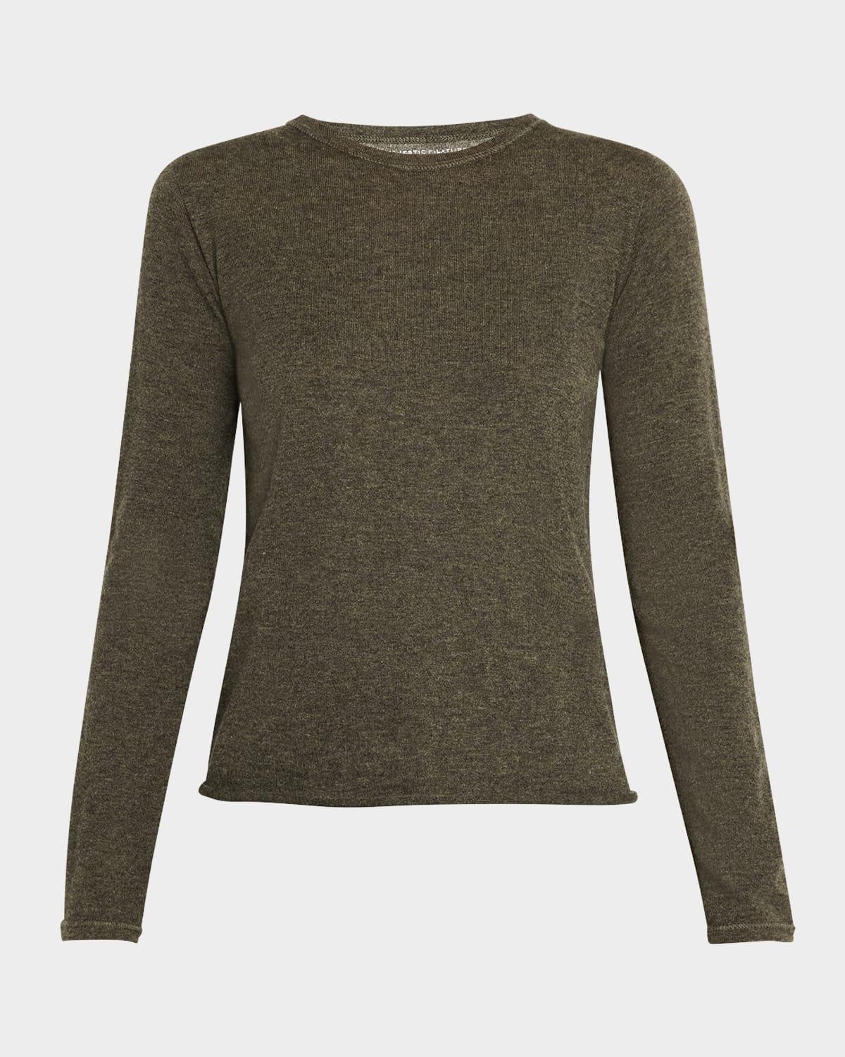 Womens Cashmere Crewneck Sweater Product Image