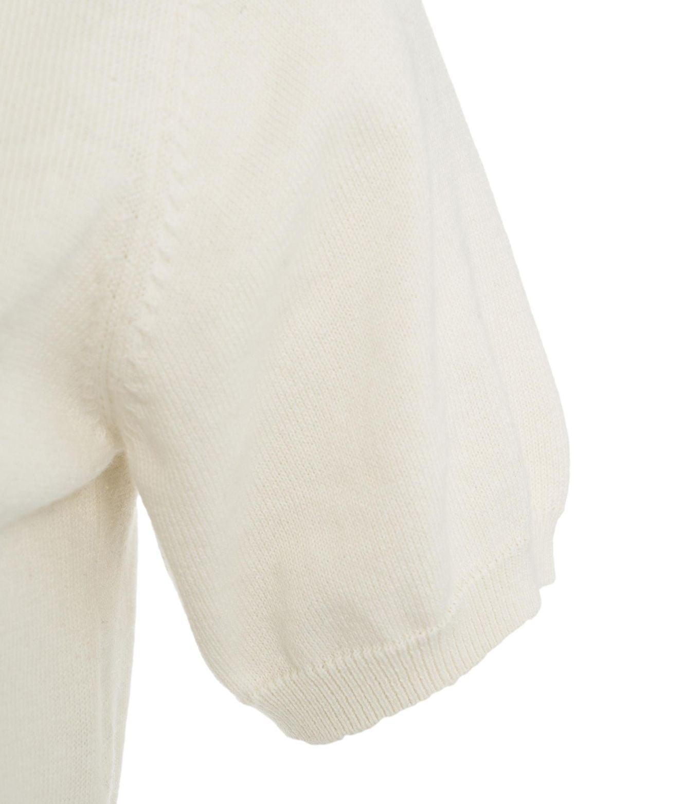 Cropped knit T-shirt Product Image