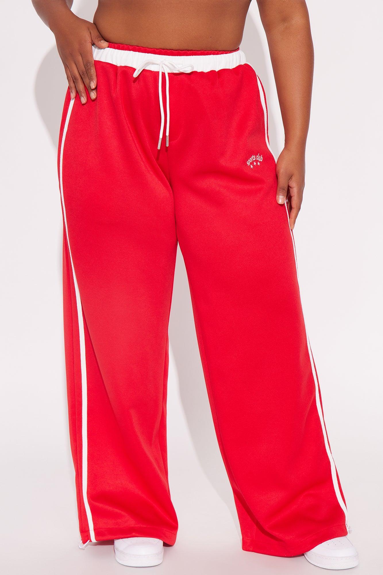 She's A Sport Double Waistband Track Pant - Red Product Image