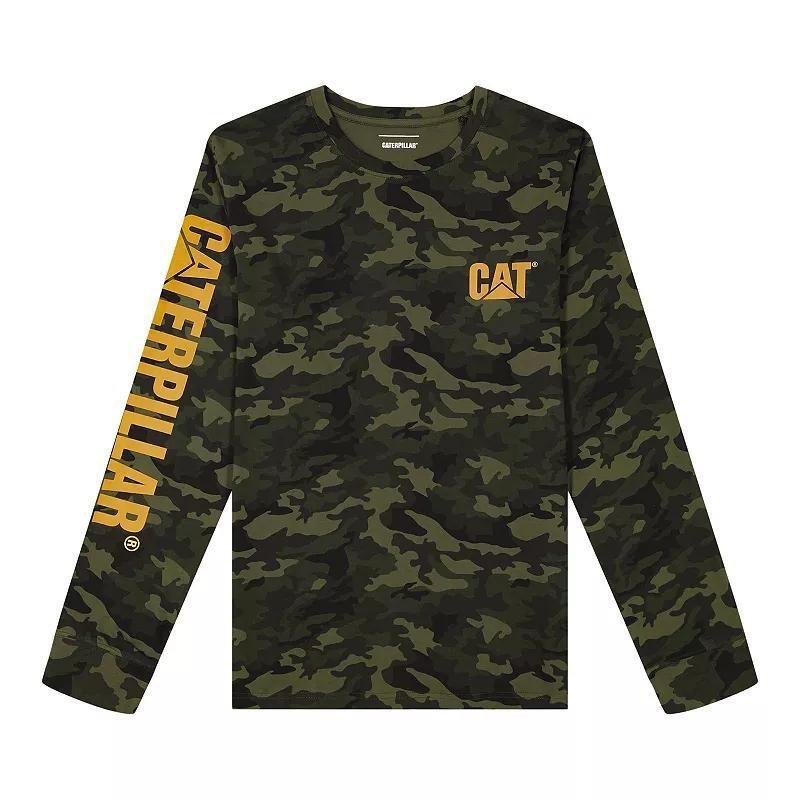 Mens Caterpillar CAT Foundation Trademark Banner Long Sleeve Tee Product Image