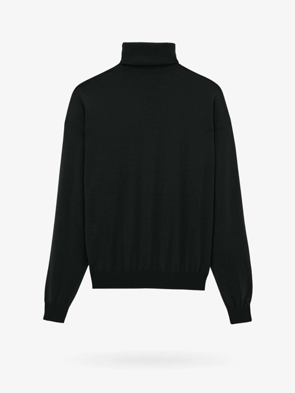 SAINT LAURENT Wool Turtleneck In Black Product Image