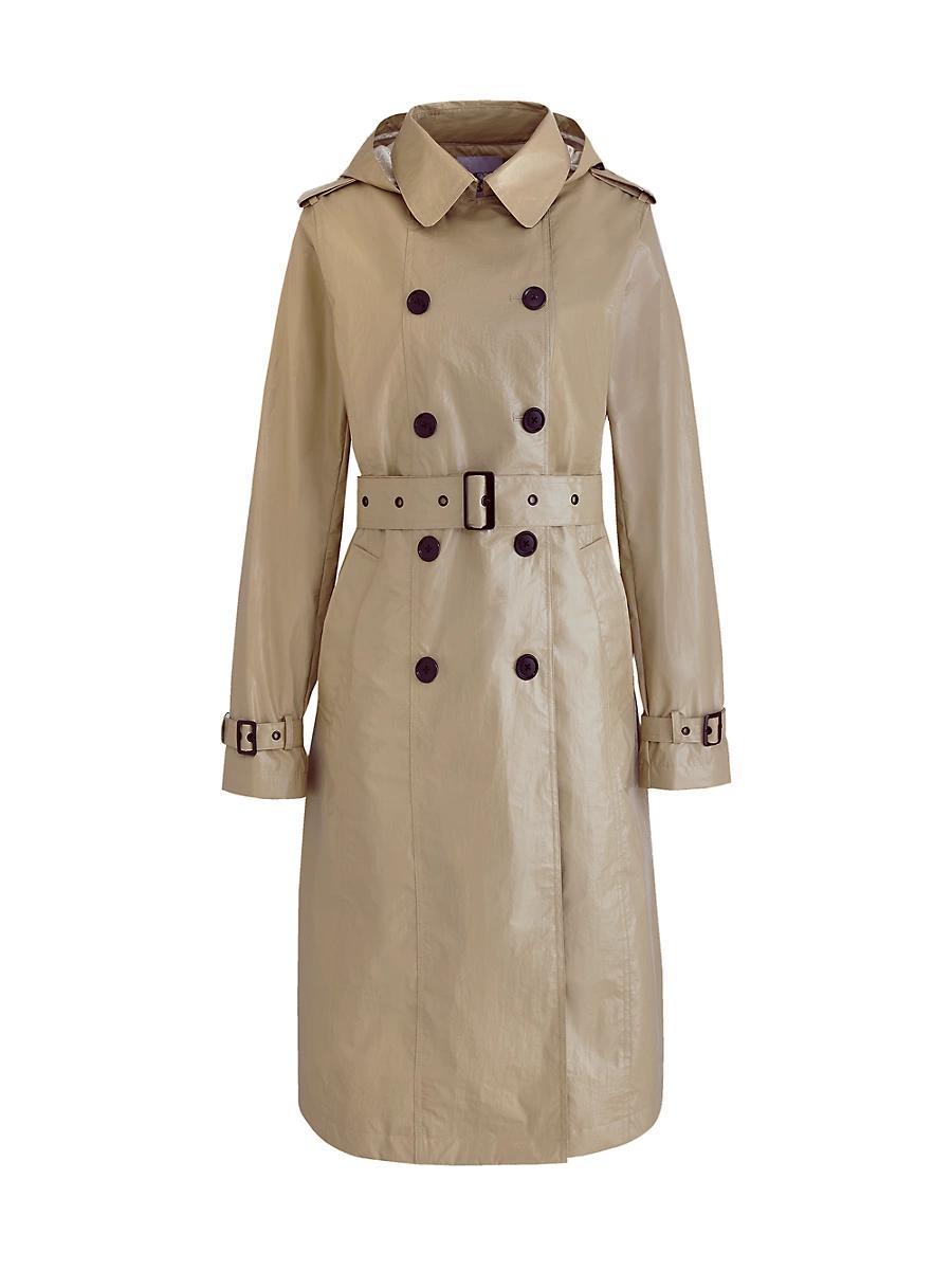 Womens Double-Breasted Trench Coat Product Image