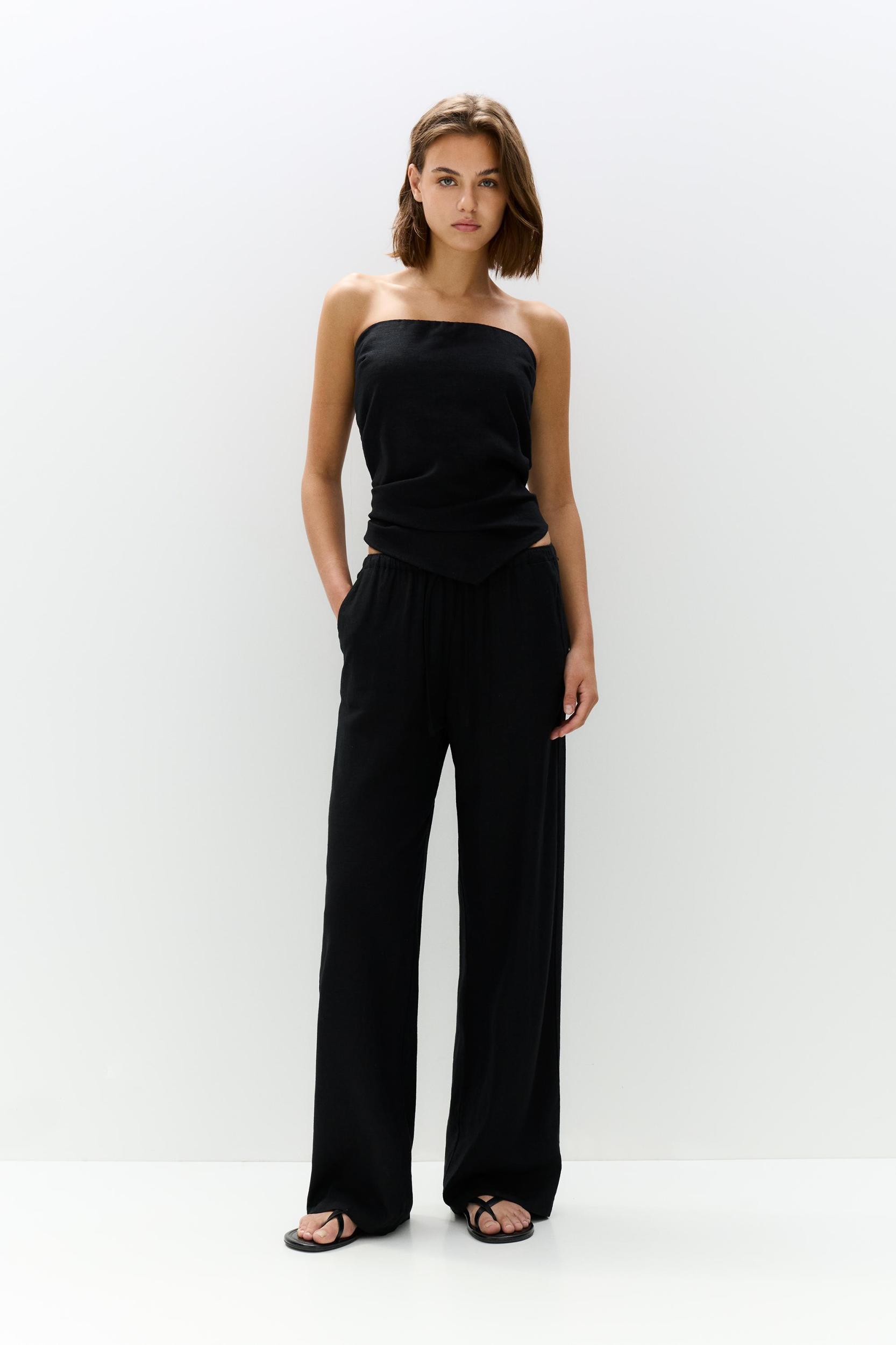 Linen blend sweatpants Product Image