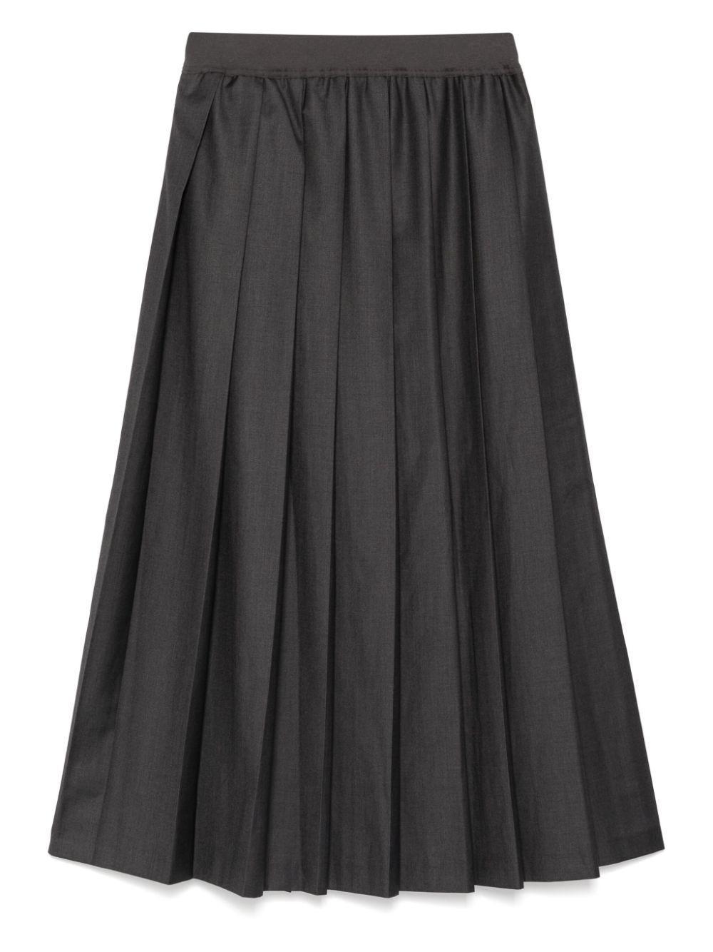 elasticated waistband pleated skirt Product Image