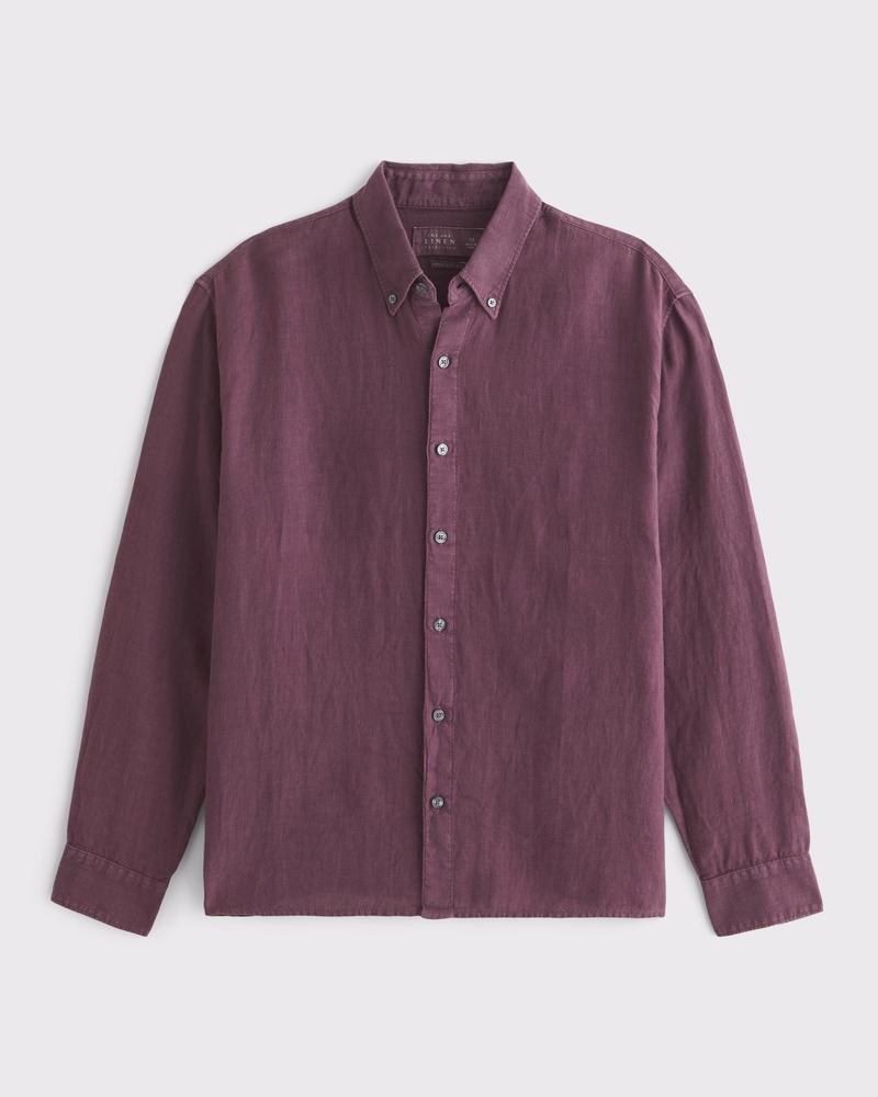 Linen Button-Up Shirt Product Image