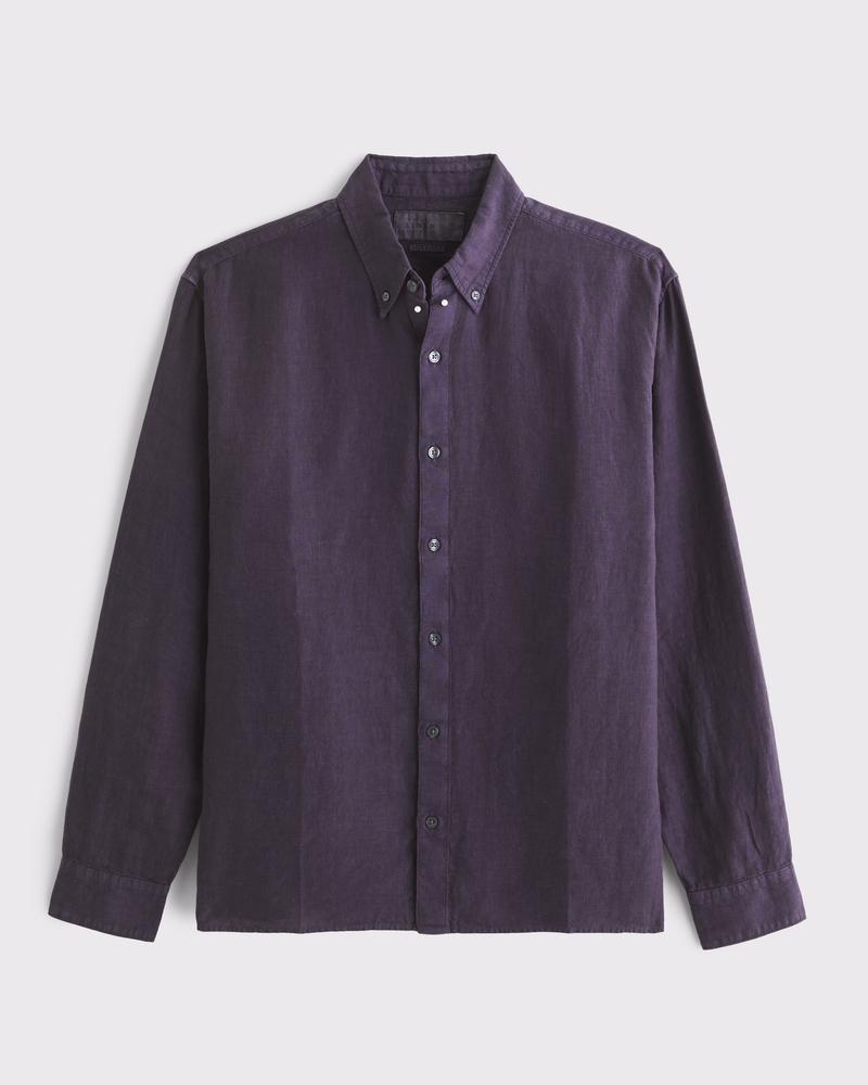 Linen Button-Up Shirt Product Image