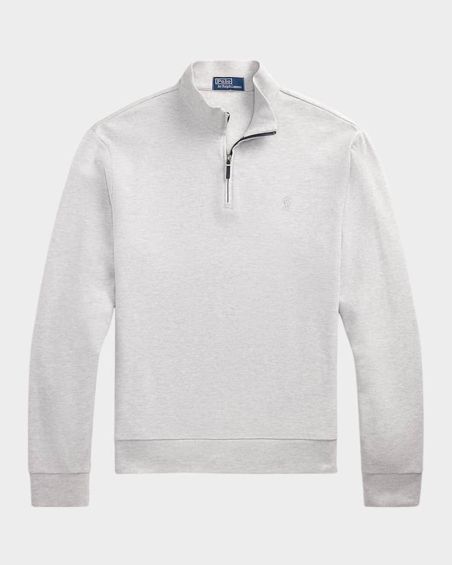 Mens Double-Knit Jacquard Quarter-Zip Sweater Product Image