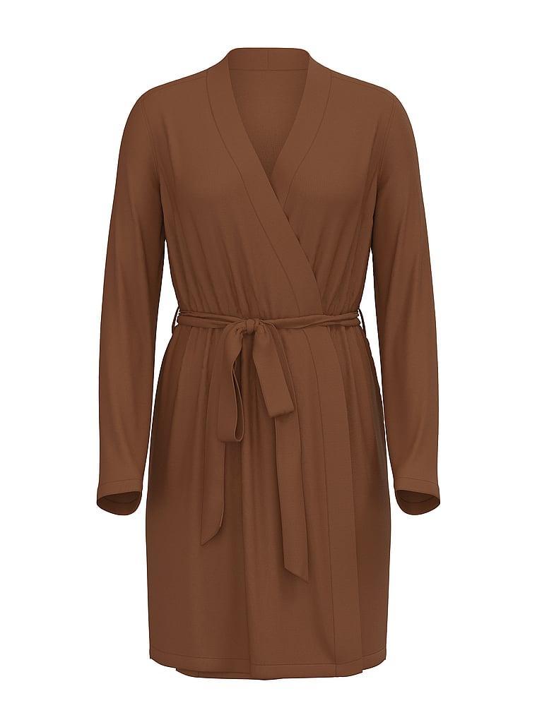 Ribbed Modal Short Robe Product Image