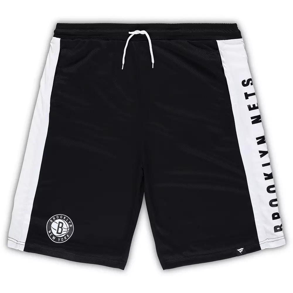 Men's Fanatics Branded Black Brooklyn Nets Big & Tall Referee Iconic Mesh Shorts,  Product Image