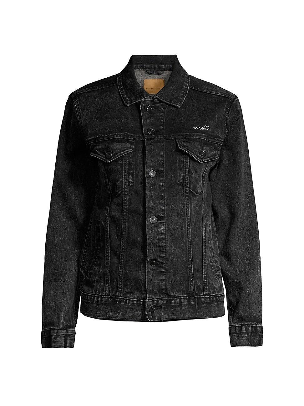 Mrs. Embroidered Denim Jacket Product Image