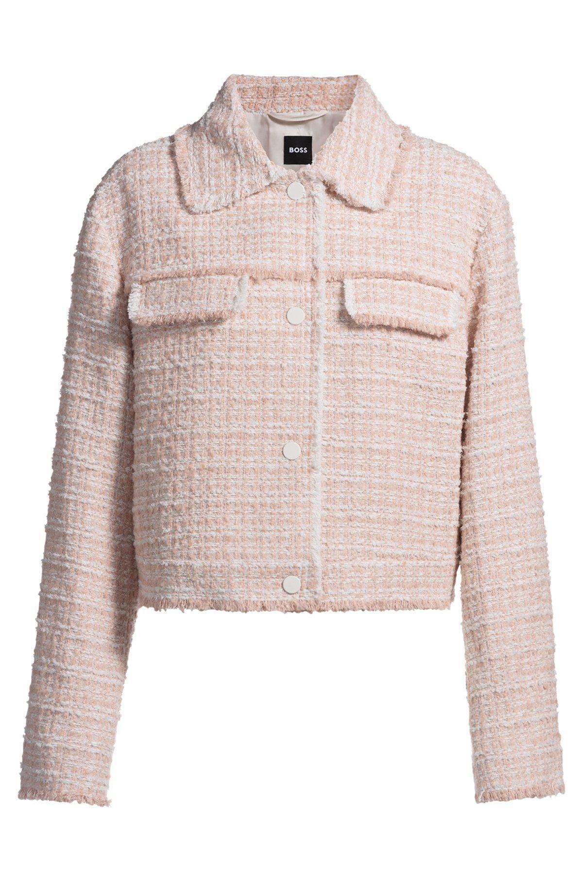 Regular-fit tweed jacket Product Image