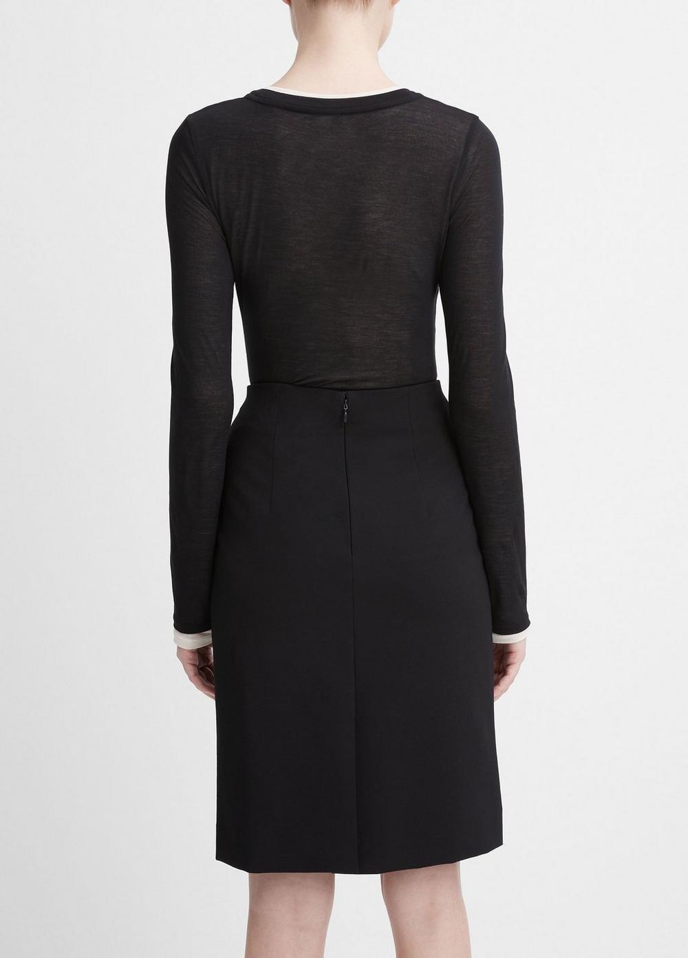 Seamed-Front Pencil Skirt Product Image