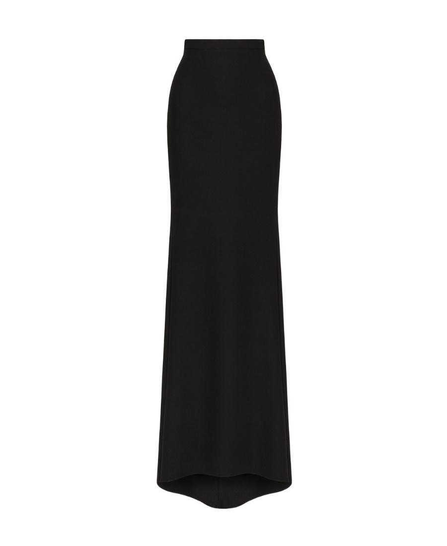 VALENTINO Silk Maxi Skirt In Black Product Image