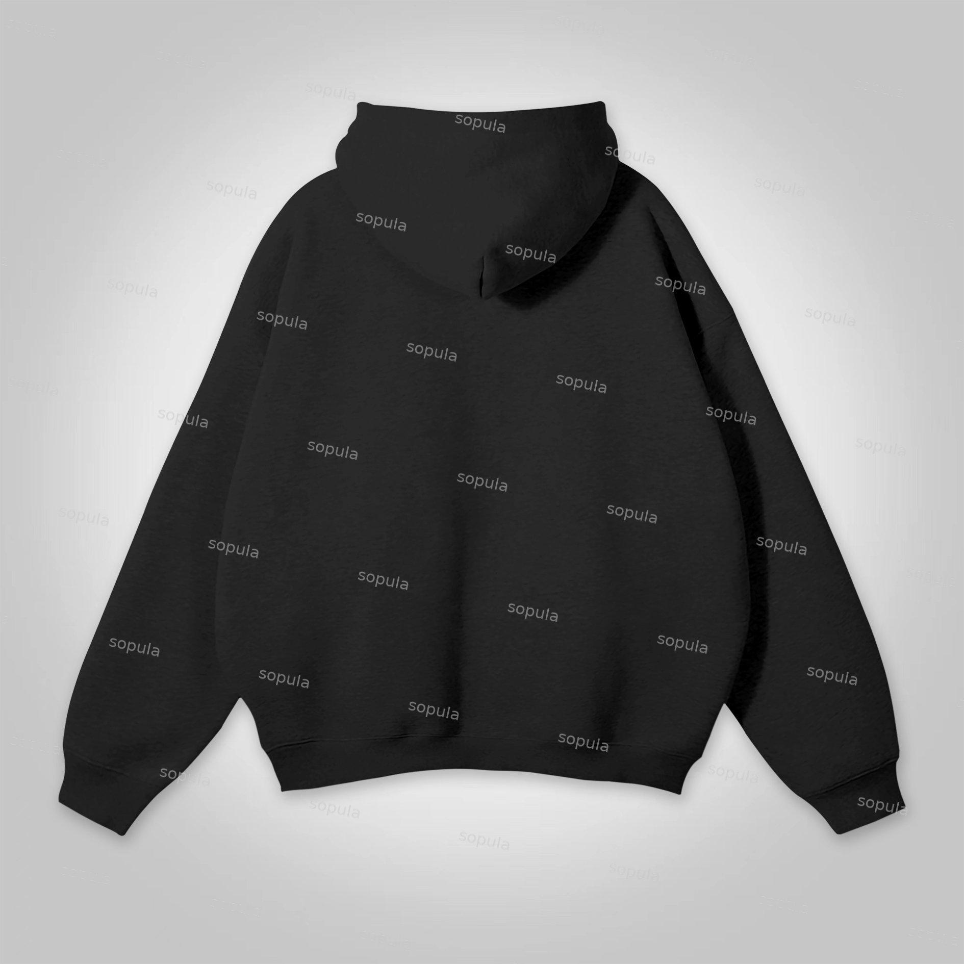 Sopula Vintage Fun Smiley Skull Graphic Print Hoodie Product Image