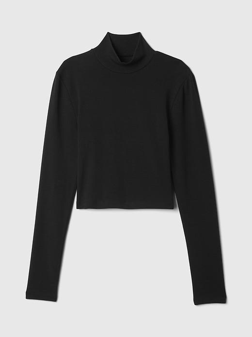 Modern Mockneck Crop Shirt Product Image