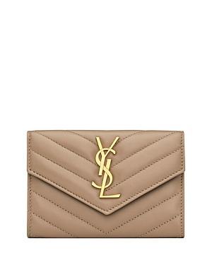 Saint Laurent Cassandre Matelasse Small Envelope Wallet in Lambskin Product Image