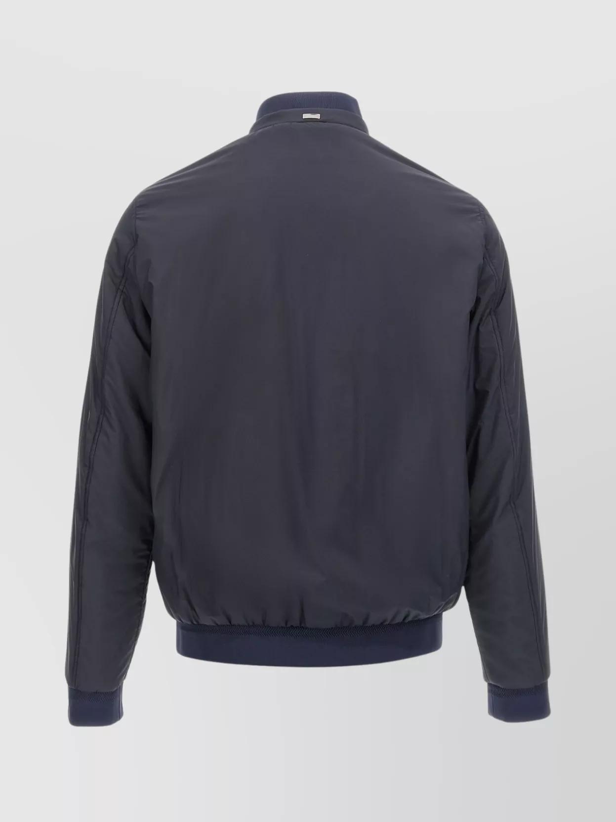 HERNO Ecoage Bomber Jacket In Blue Product Image