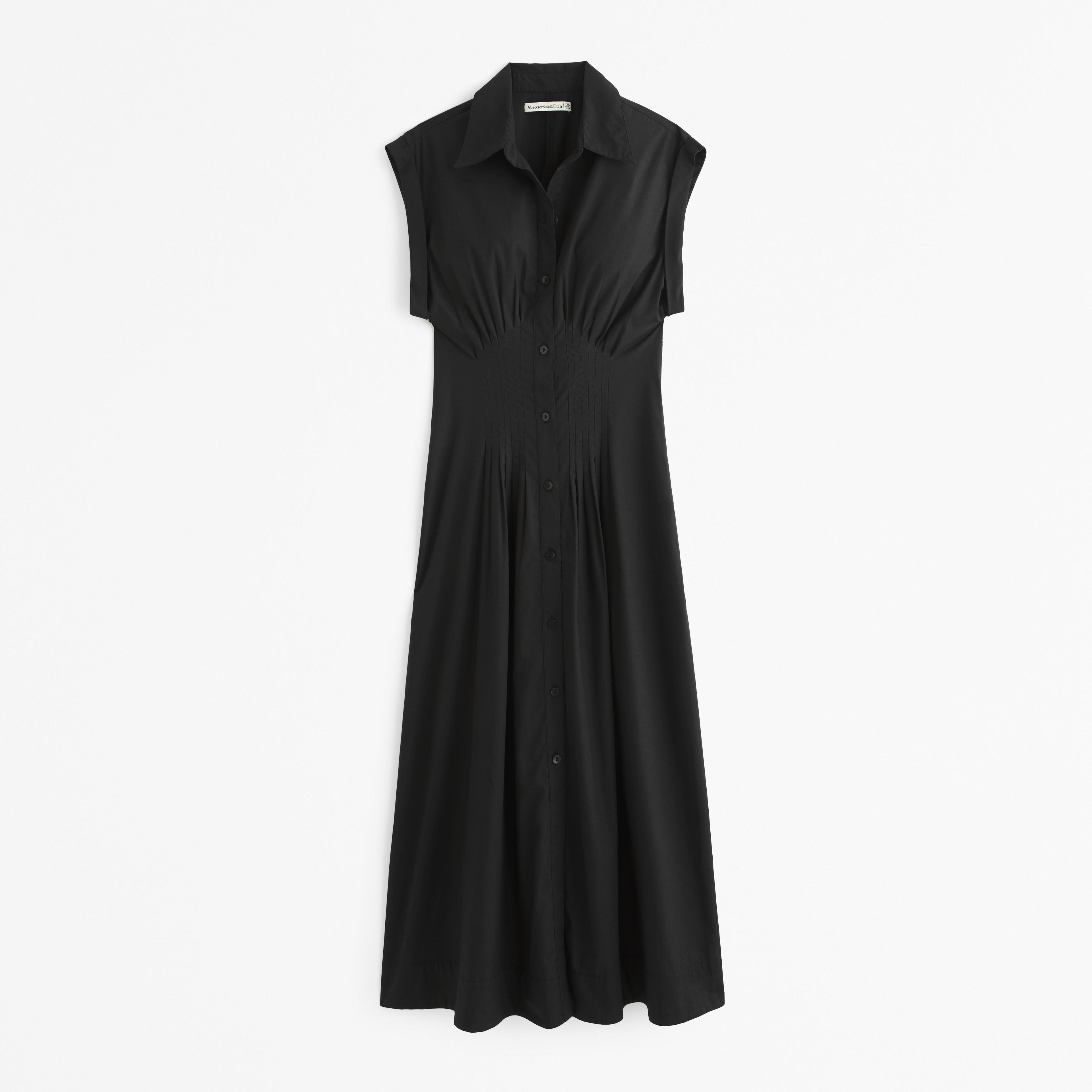 Short-Sleeve Midi Shirt Dress Product Image