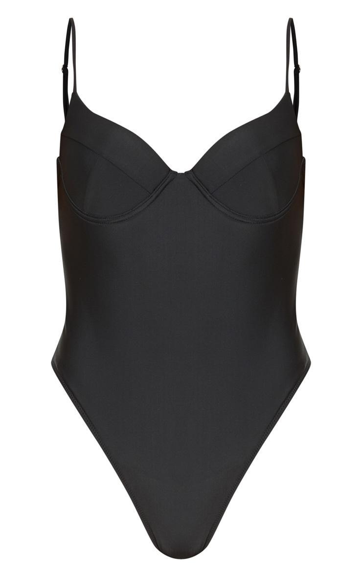 Black Basic Cupped Swimsuit Product Image