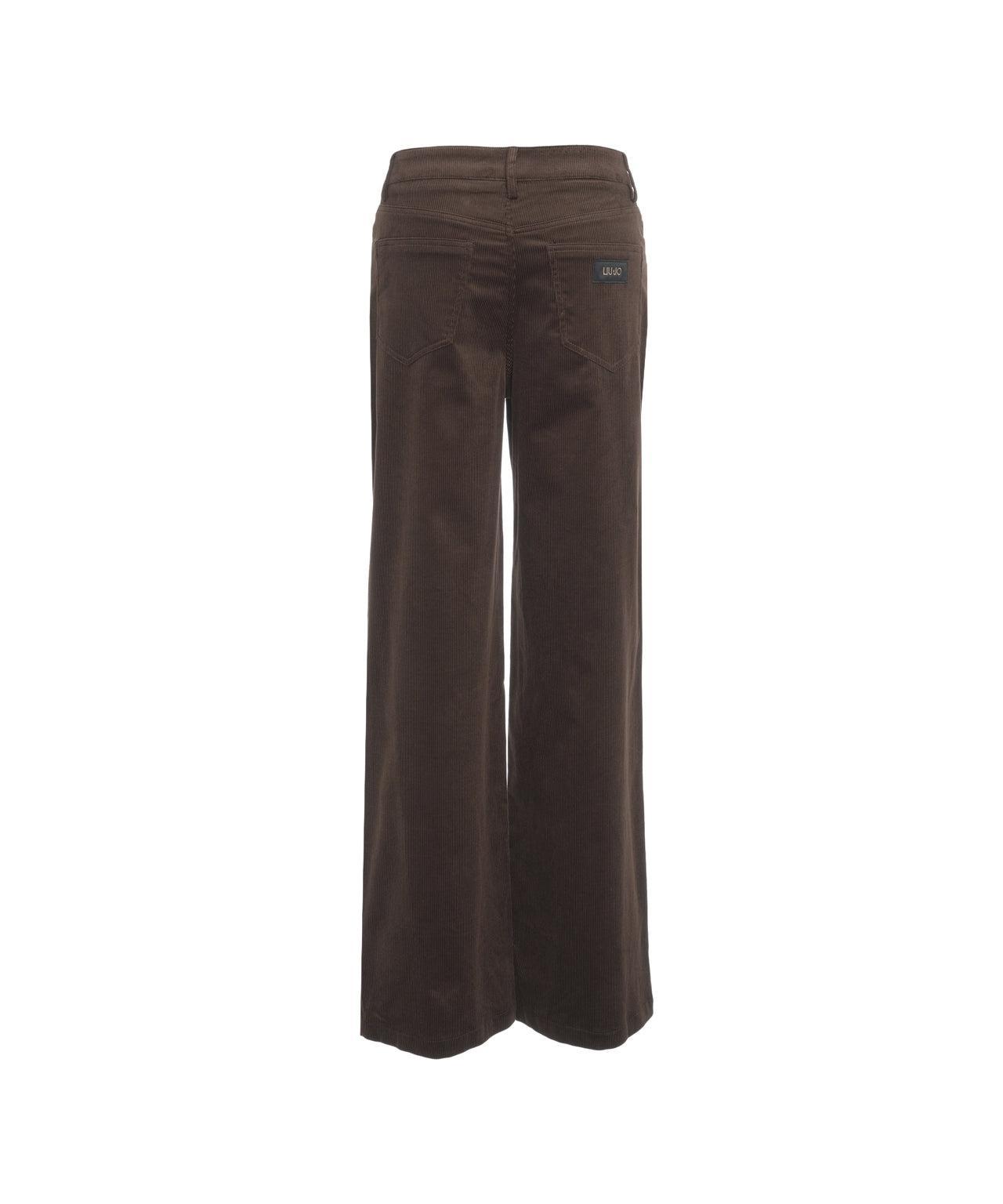 Ribbed palazzo trousers Product Image