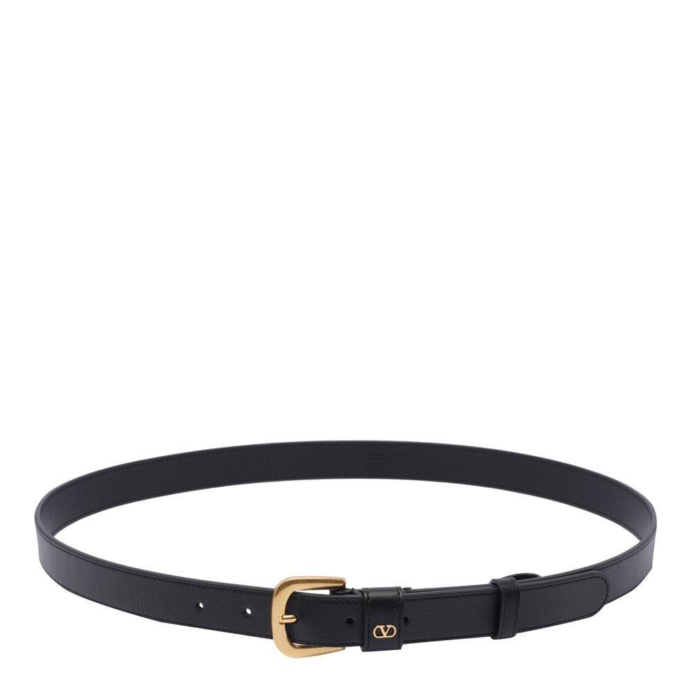 VALENTINO GARAVANI Leather Belt In Black   Product Image