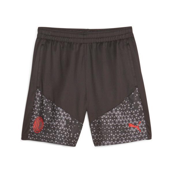 PUMA AC Milan Men's Soccer Training Shorts in Black/Flat Medium Grey Product Image