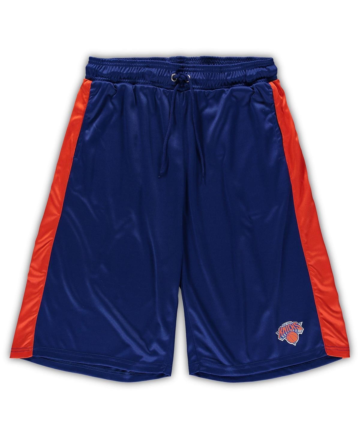 Mens Fanatics Branded /Orange New York Knicks Big & Tall Performance Shorts Product Image