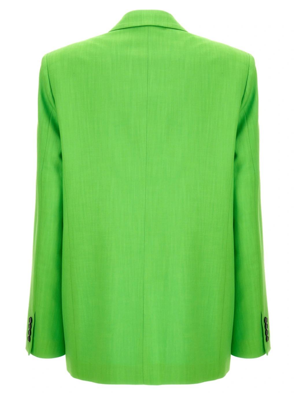 MSGM Single-breasted Blazer In Green Product Image