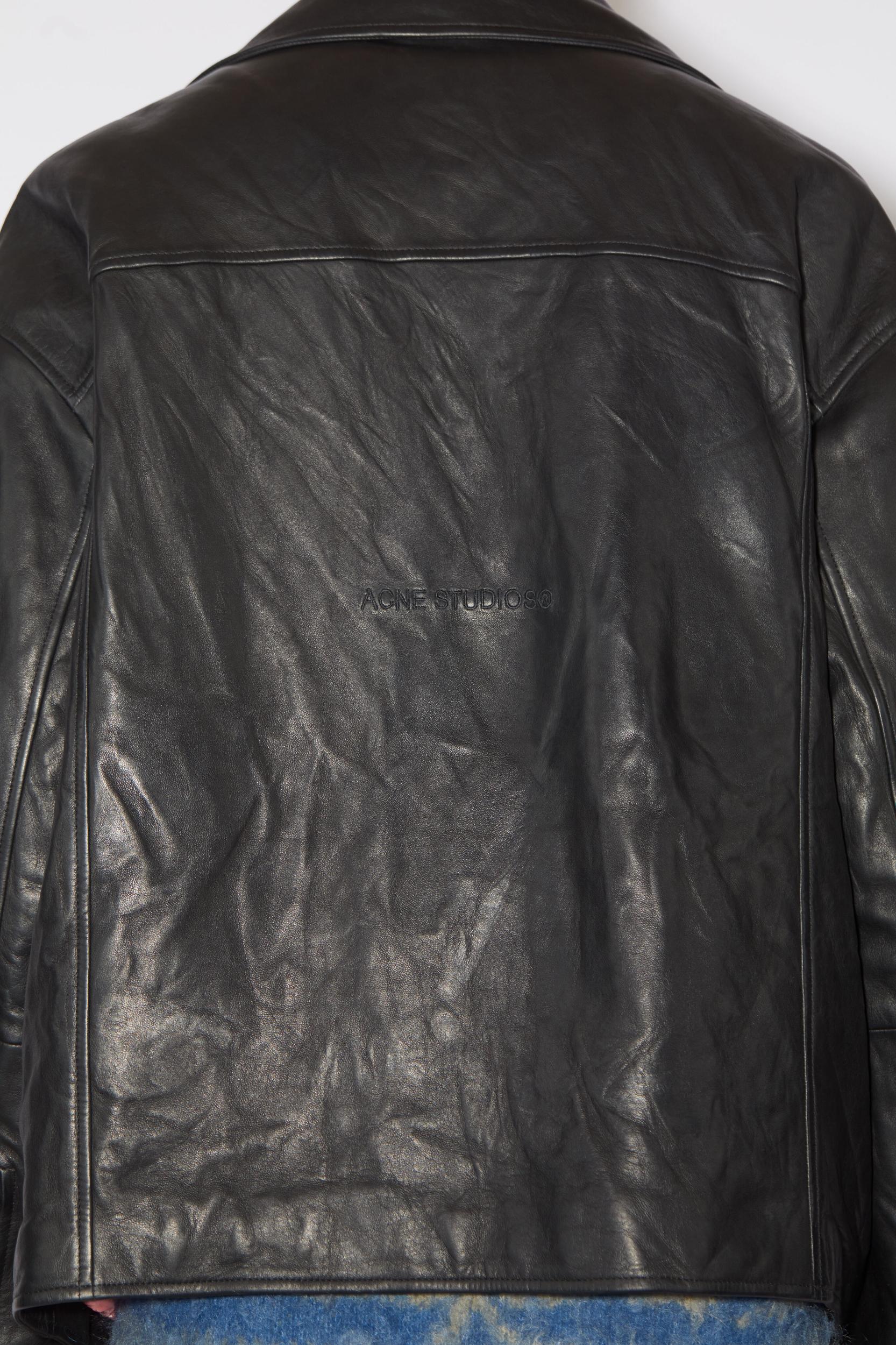 Distressed leather jacket Product Image