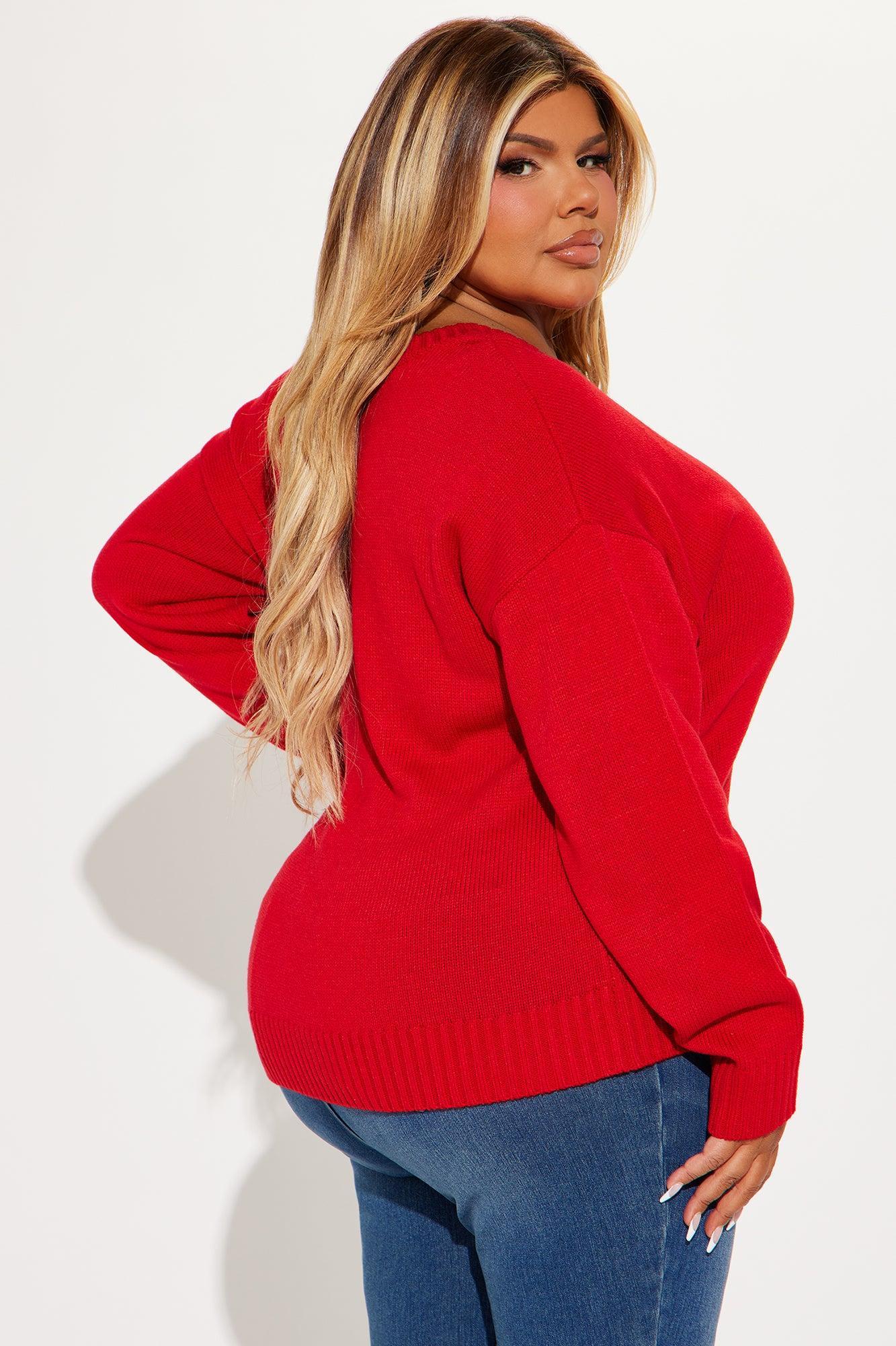 My Favorite Oversized Sweater - Red Product Image