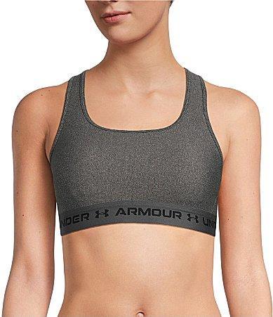 Womens Armour Mid Crossback Heather Sports Bra Product Image