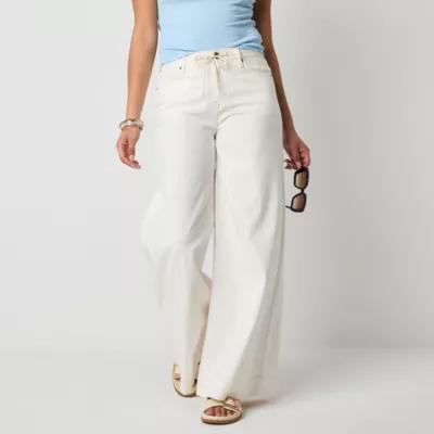 a.n.a Soft Drape Womens Low Rise Wide Leg Jean Product Image