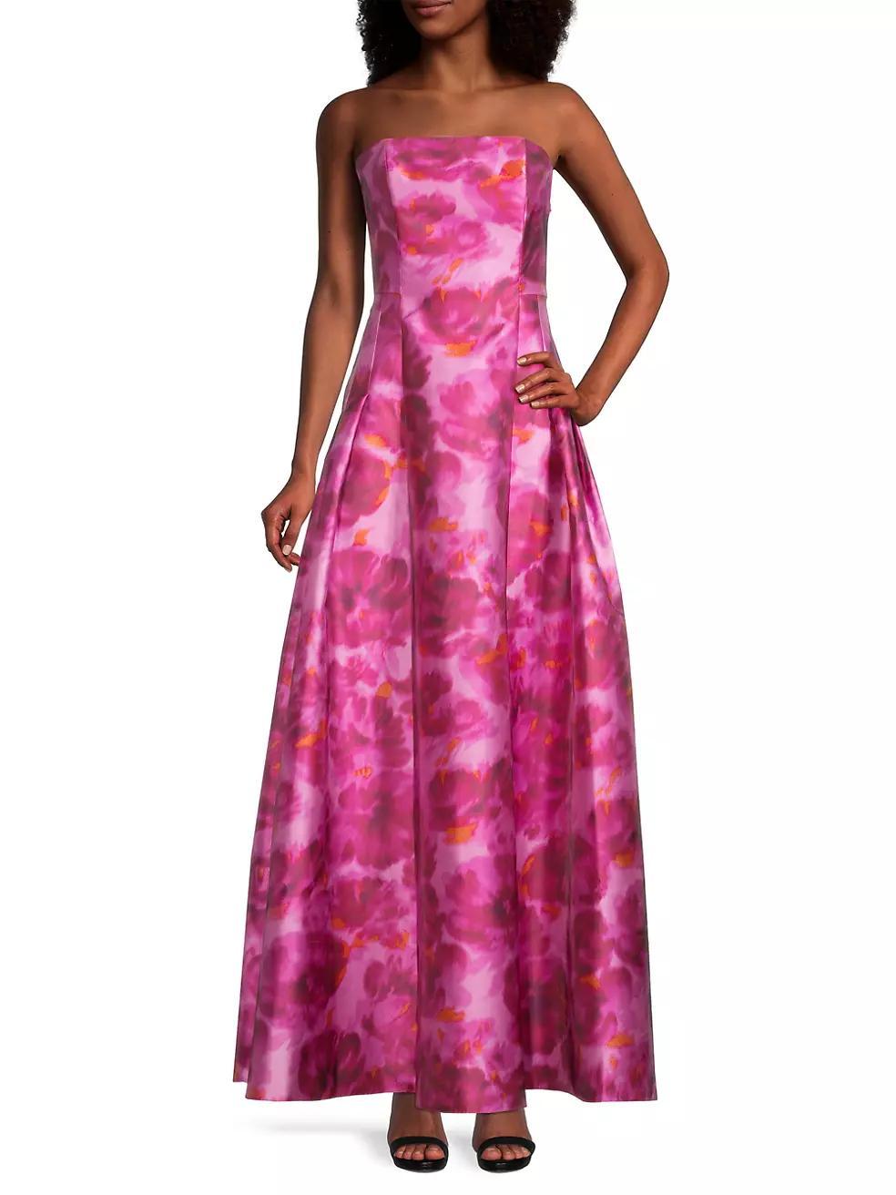 Zofia Strapless Printed Gown Product Image