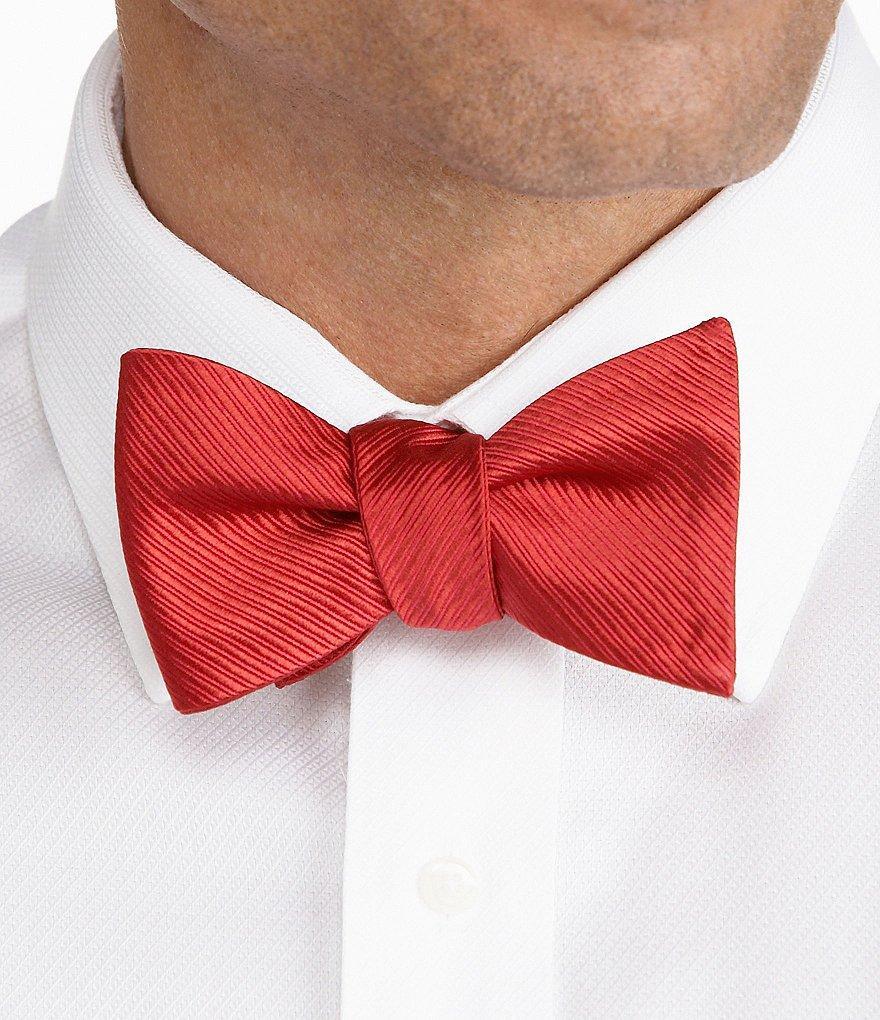 Cremieux Solid Ribbed Silk Bow Tie Product Image