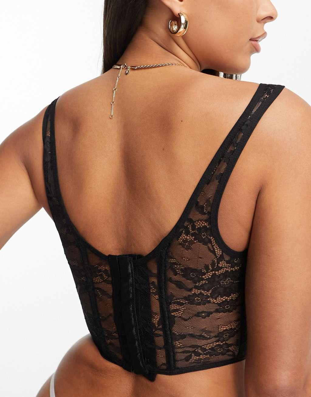 ASOS DESIGN Lotus lace corset Product Image