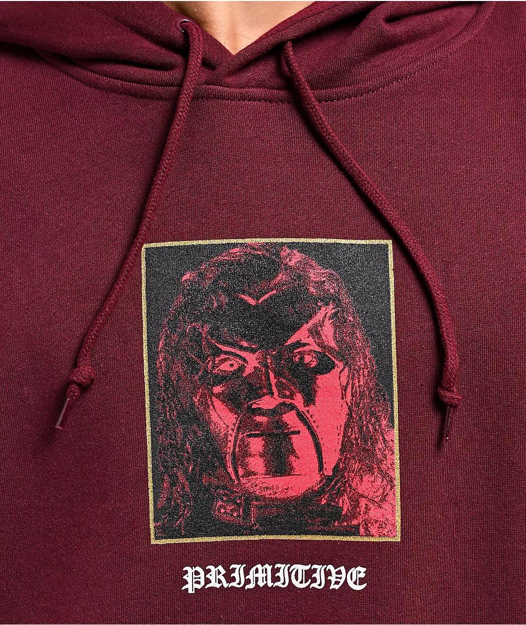 Primitive x WWE Kane Burgundy Hoodie Product Image