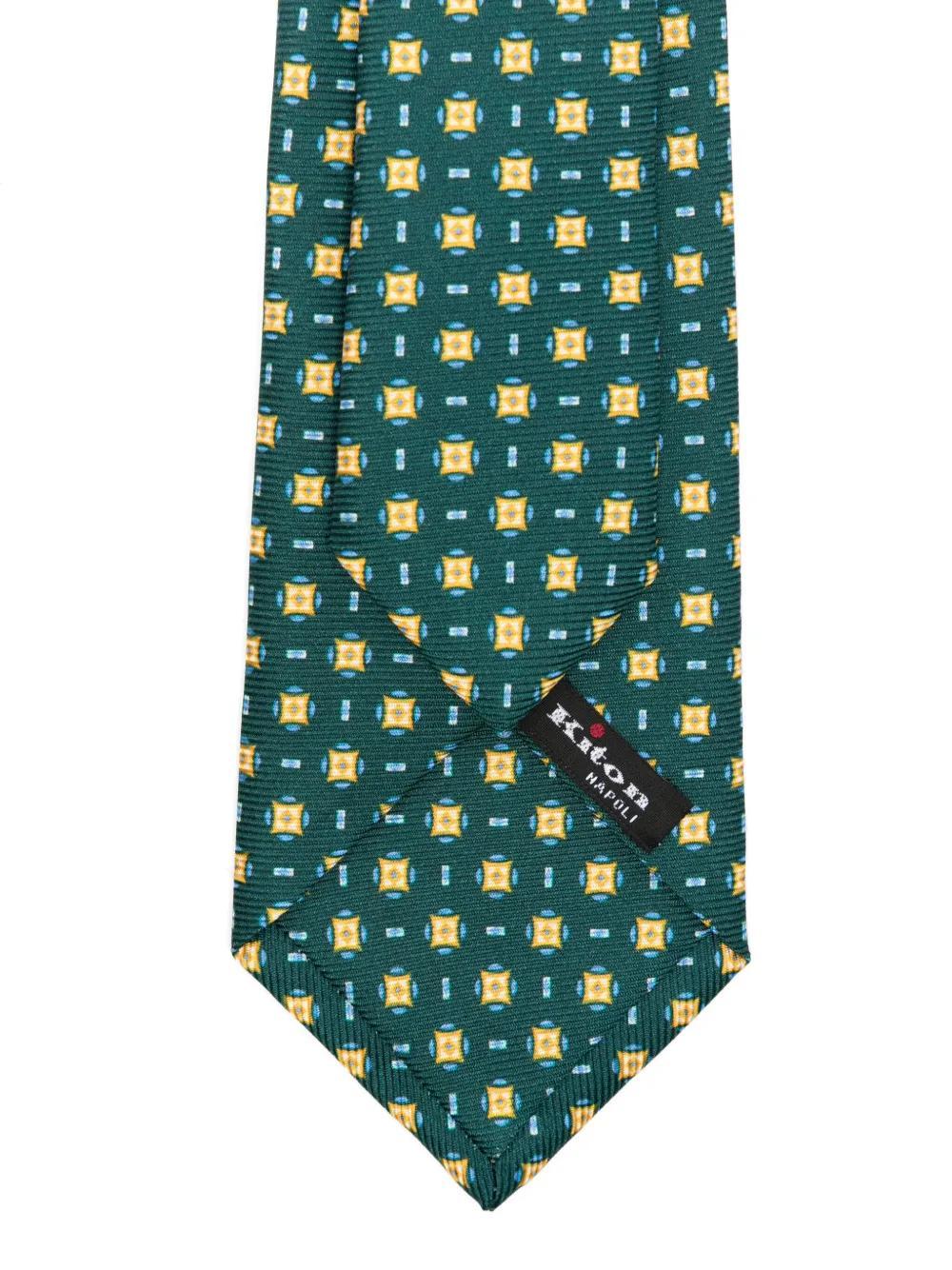 KITON Silk Tie In Green Product Image