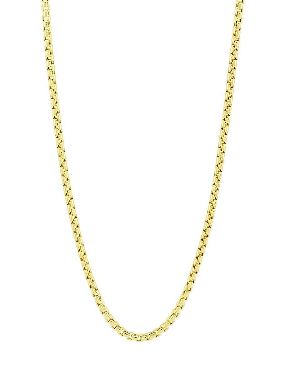 Mens COLLECTION 14K Yellow Fold Lite Round Box Chain Necklace Product Image