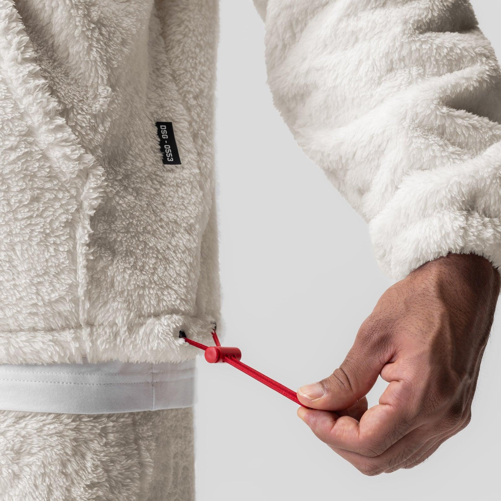 0553. Sherpa Recovery Hoodie - Ivory Cream/Black "Wings" Product Image