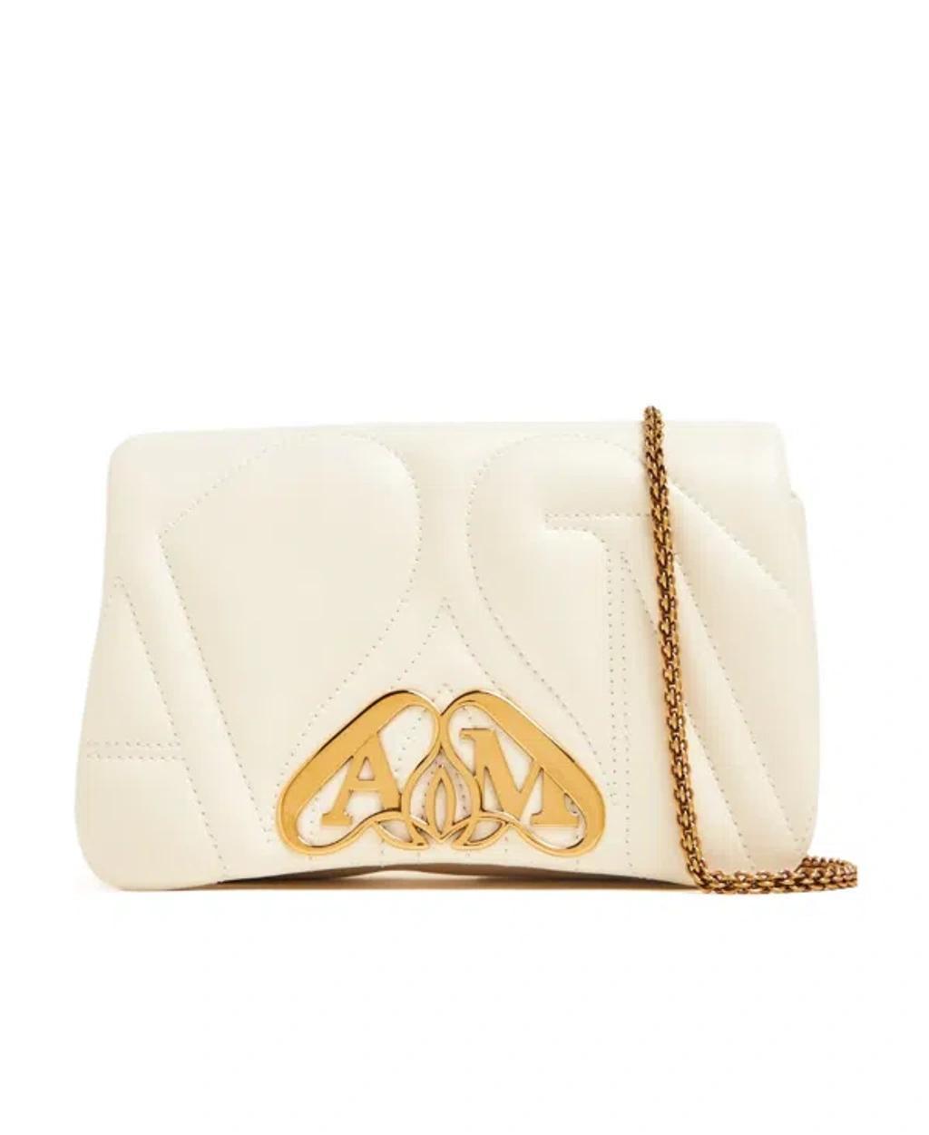 ALEXANDER MCQUEEN The Seal Crossbody Bag In White Product Image