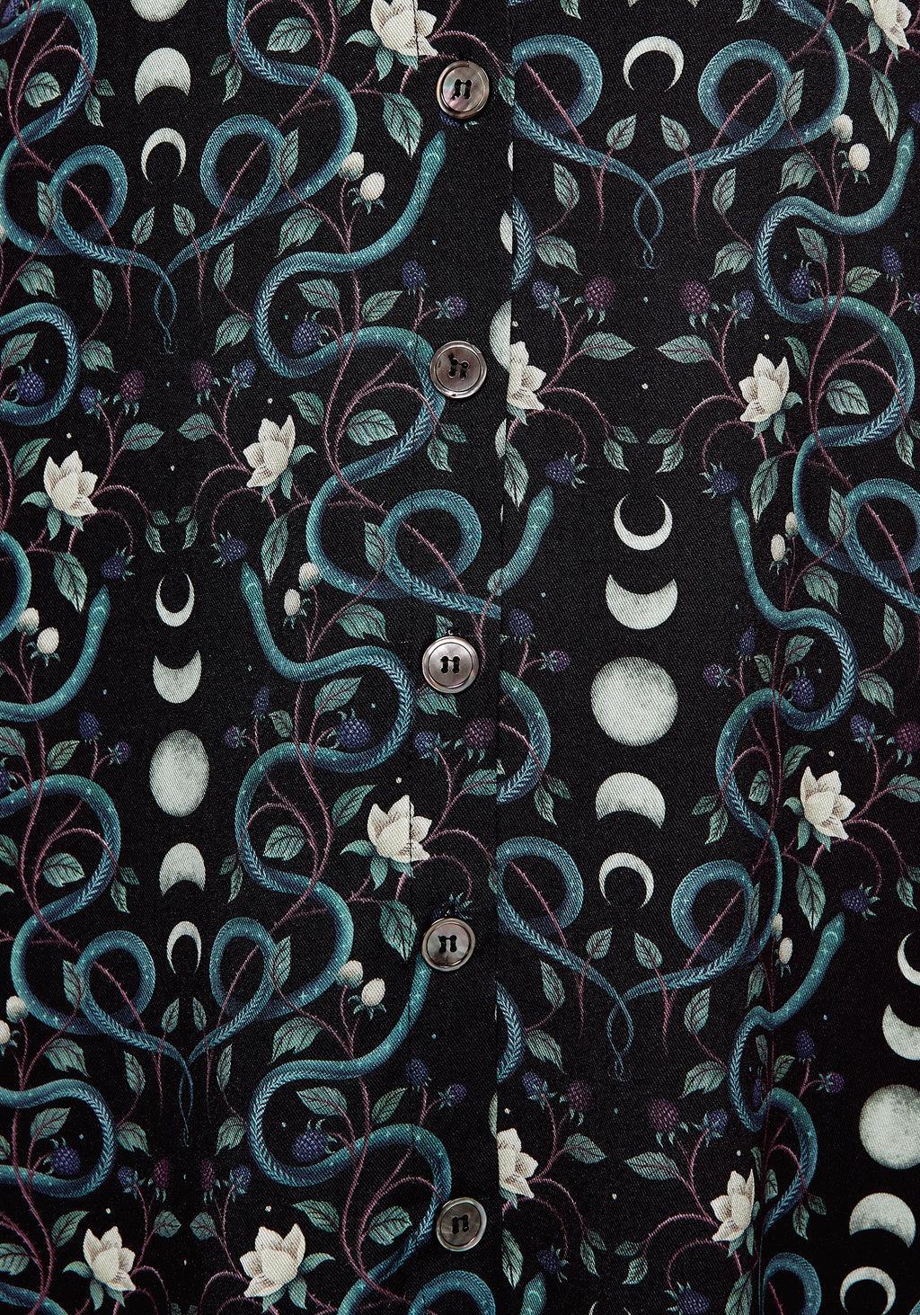 Pythia Button Up Mini Apron Dress Product Image