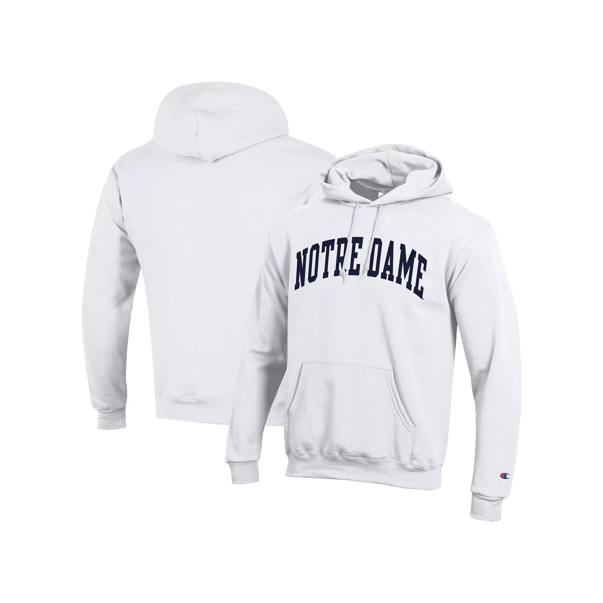 Men's Champion White Notre Dame Fighting Irish Basic Arch Fleece Pullover Hoodie,  Product Image