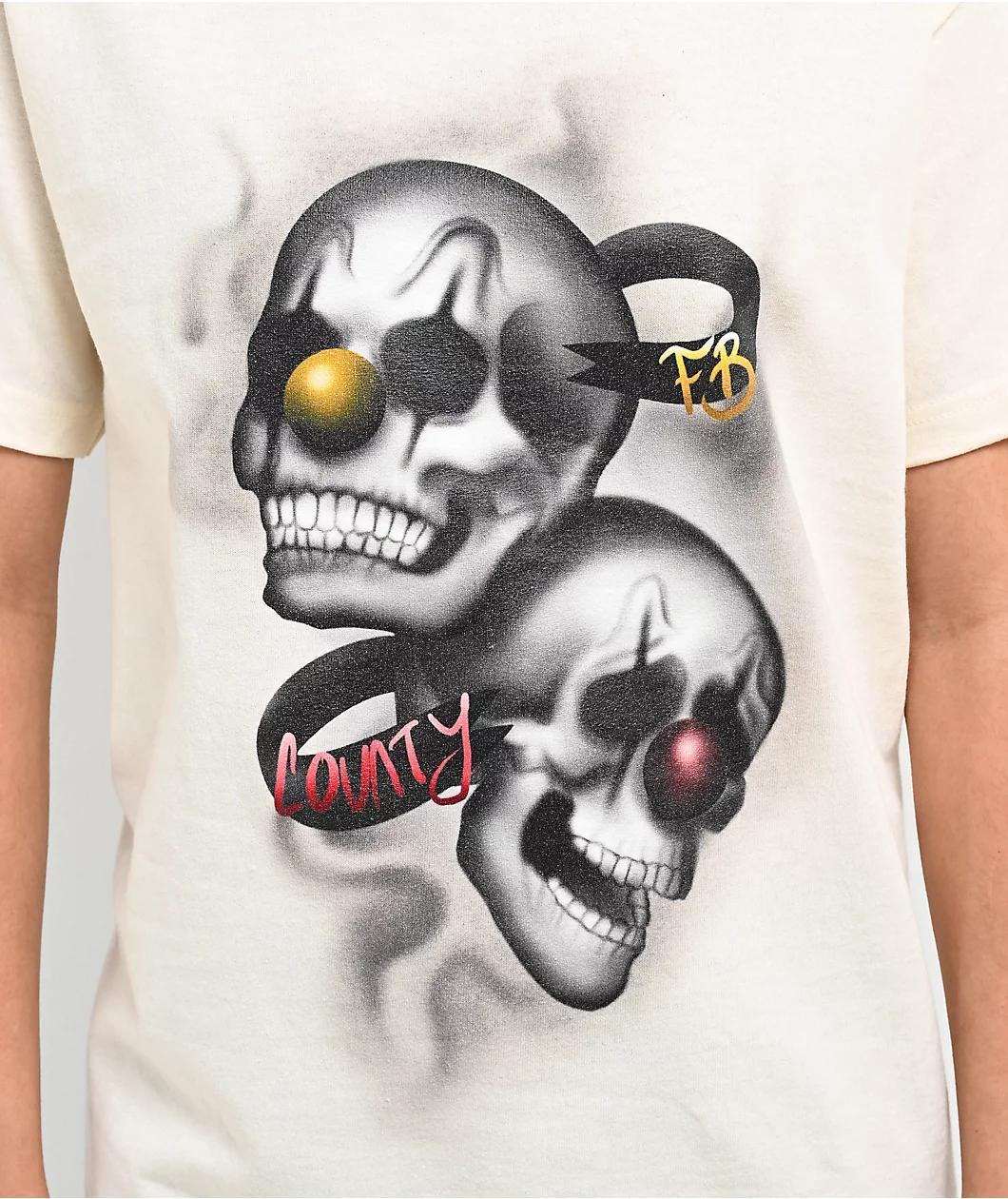 FB County Clowns White T-Shirt Product Image